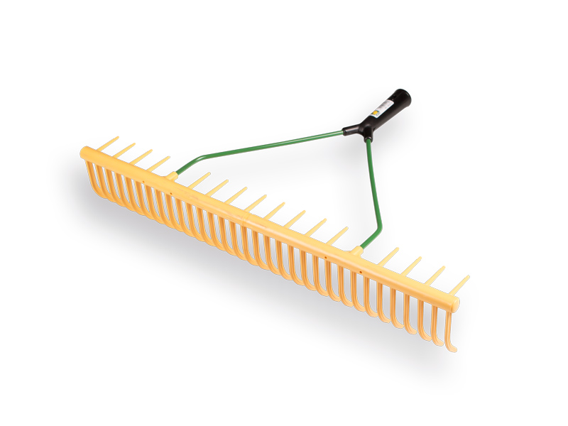 Poly rake - Lawn rake JOST 64 cm, 32 bent and 16 angled tines, without ...